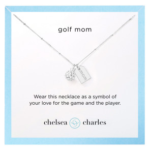 Golf Mom Double Charm Necklace